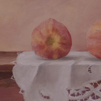artist anna lowther oil painting peaches
