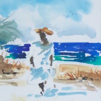 Bob Callahan Watercolor Jamaica Artist