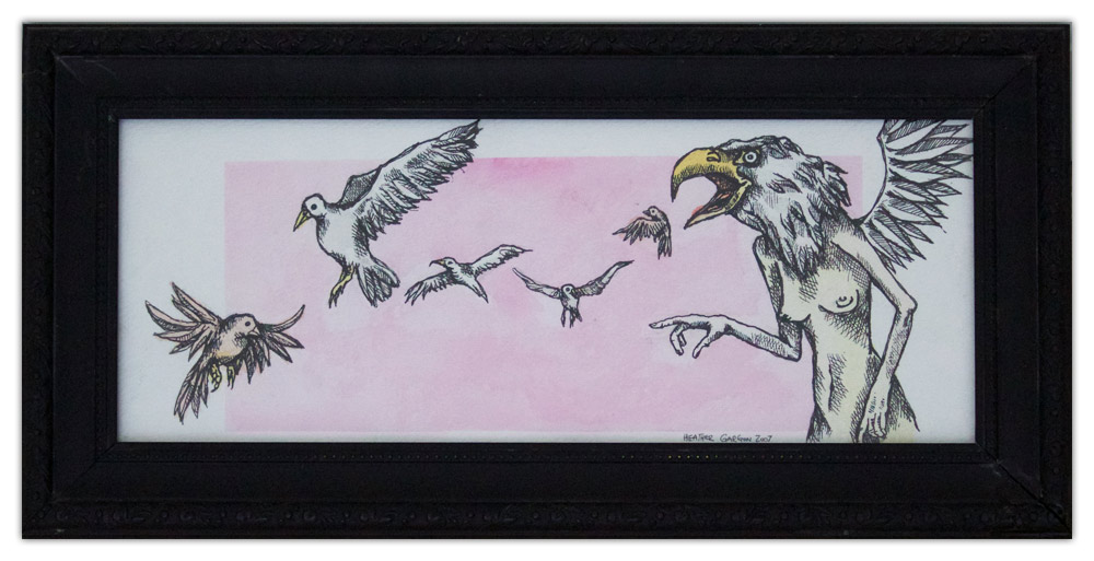 Heather Gargon Drawing Birds Artist