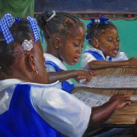 Jonathan Gladding Painting School Children Artist