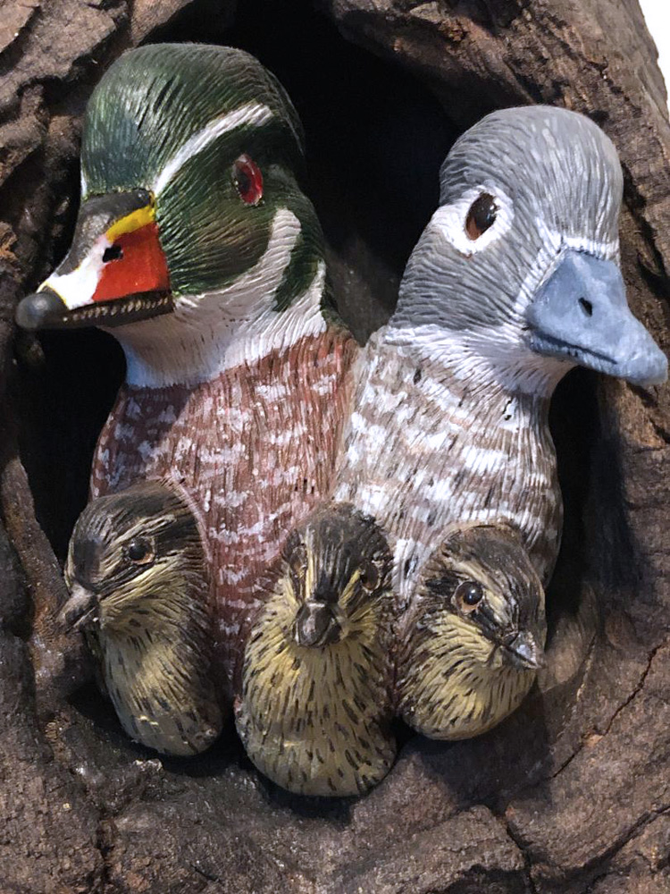 Peter S. Bowe Family Affair Wood Sculpture