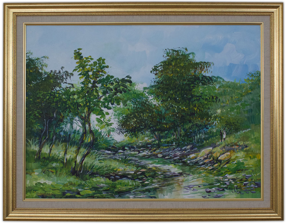Richard Hall Painting Jamaica Landscape Artist